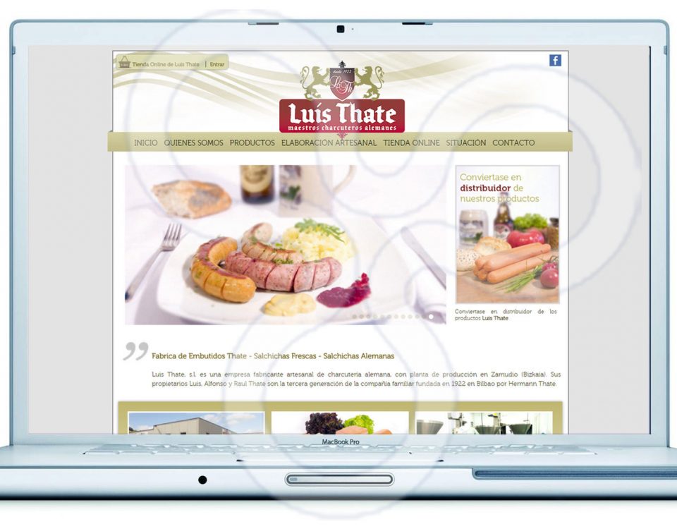 Identidad corporativa, catálogos, packaging y web para Luis Thate