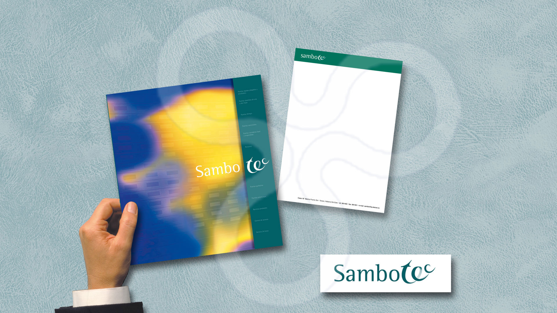 Identidad corporativa y catálogos para SAMBOTEC